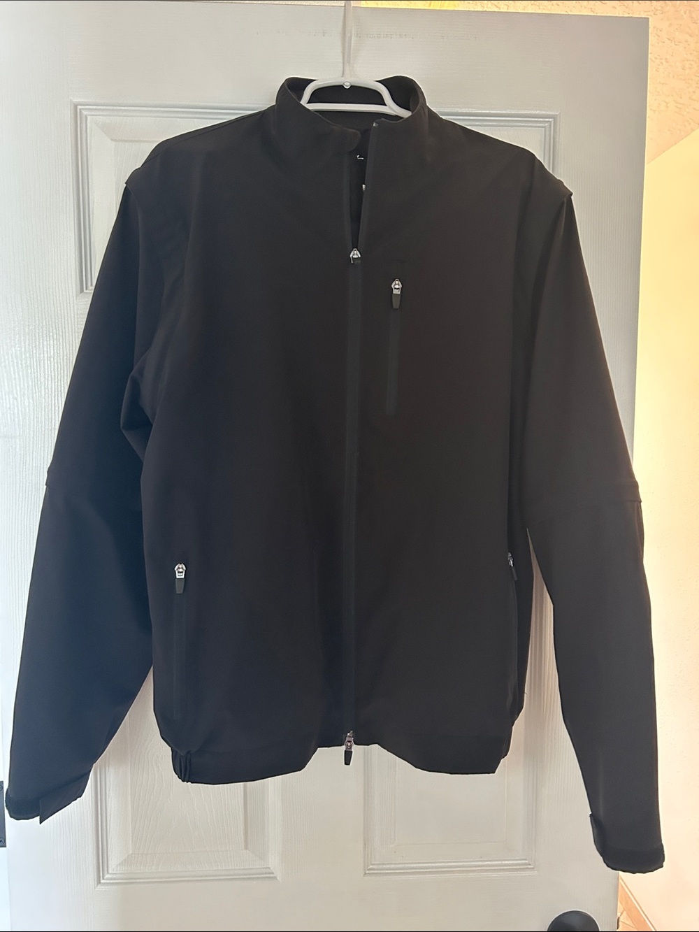 Men's Black 3 in 1 soft shell golf jacket